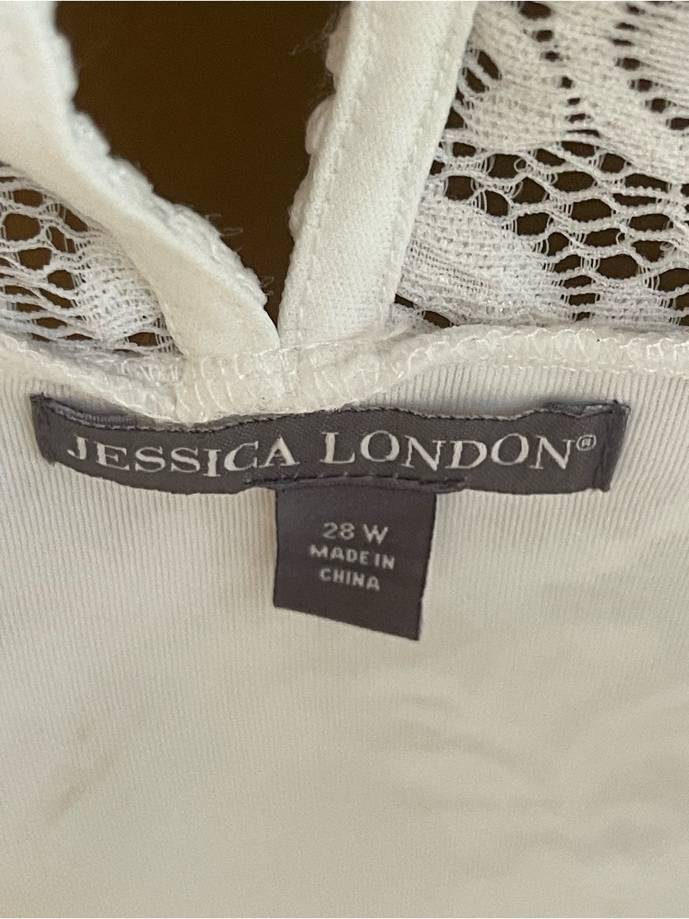 NWT Jessica London White Lace Shift Dress Long Sleeve Plus Size 28W - Picture 7 of 10